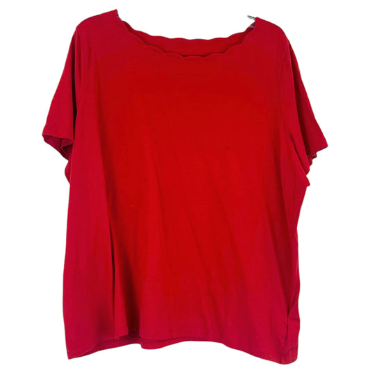 Top Short Sleeve Basic By Talbots O Size: 3X