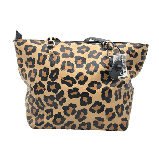 Reebok Women's Duffle Beatrice Tote Handbag, Black Leopard