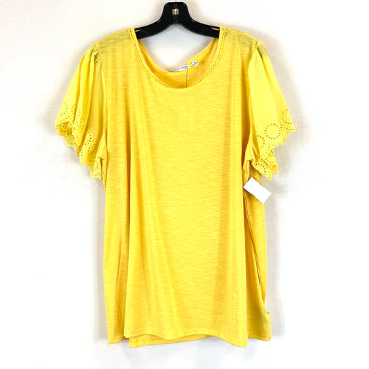 Top Short Sleeve By Notations  Size: 3x
